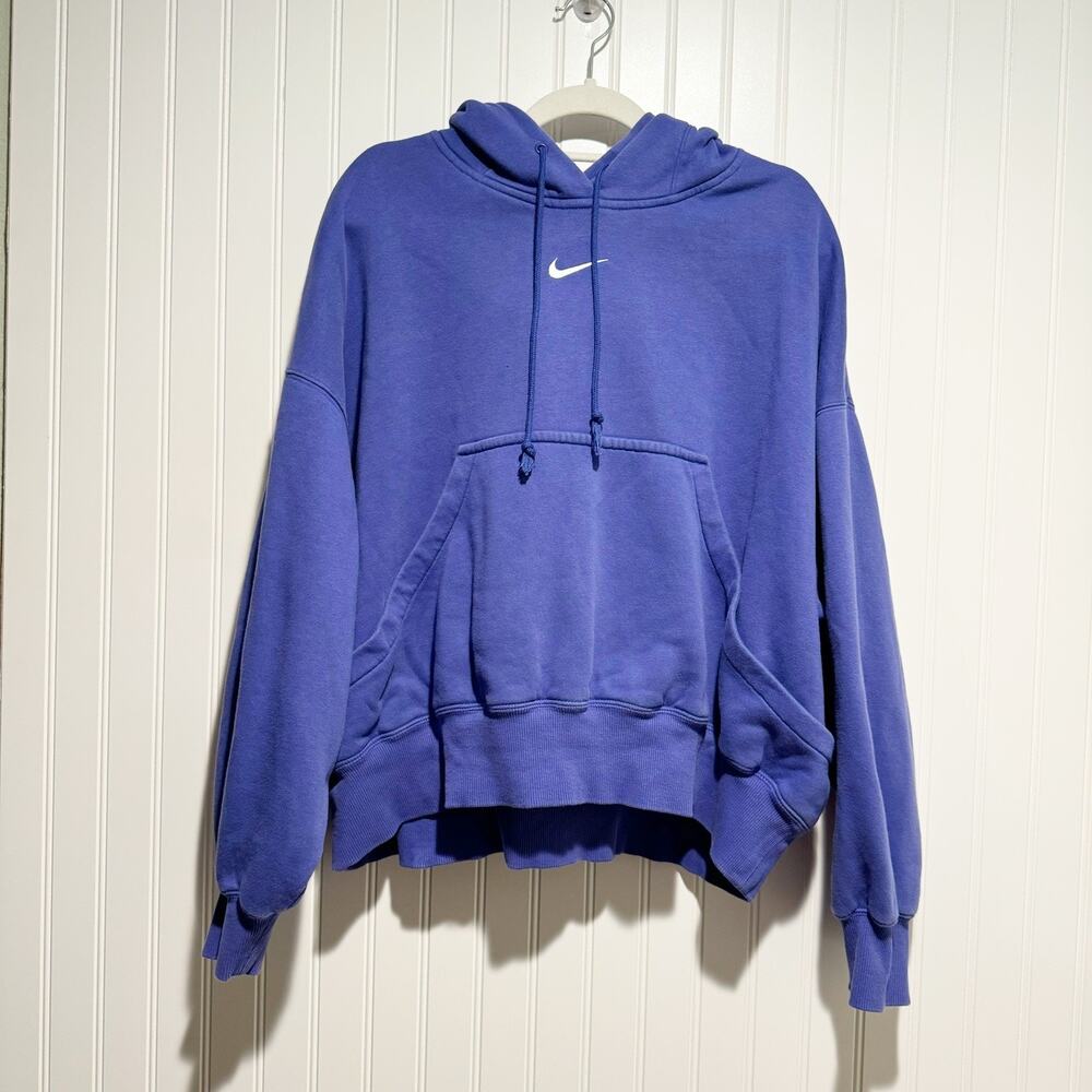 Nike NSW Oversized Hoodie Lapis Blue Size Medium - Picture 2 of 6